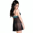 CHILIROSE - CR 4214 BABYDOLL KÉK ÉS FEKETE S/M - 2