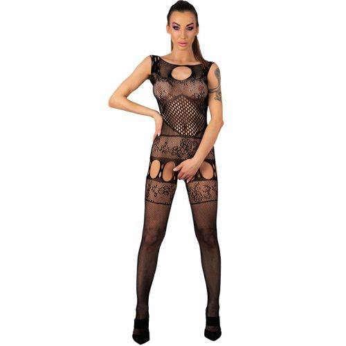 LIVCO CORSETTI FASHION - AMBROISE LC 17352 BODYSTOCKING LÁBSZÁR NÉLKÜLI FEKETE EGY MÉRET