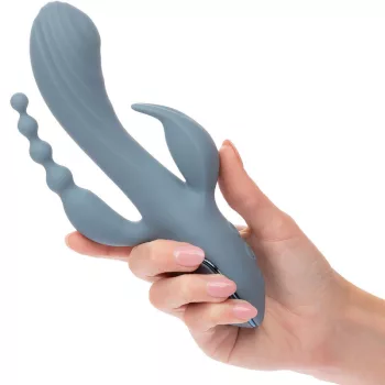CALEXOTICS - VIBRÁTOR TRIPLA EXTÁZIS SZÜRKE