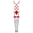 LIVCO CORSETTI FASHION – érzéki test és harisnya szett, piros L/XL