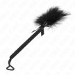 KINK - NEJLON KÖTÉL PÁLCA CSIKLANDOZÓ TOLLAKKAL ÉS FEKETE MASNIVAL 25 CM - 2