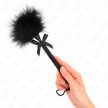 KINK - NEJLON KÖTÉL PÁLCA CSIKLANDOZÓ TOLLAKKAL ÉS FEKETE MASNIVAL 25 CM - 3