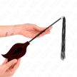 KINK - FEKETE SZOBALÁNYOK SZARV ALAKÚ CSIKLANDOZÓ CSIRKE TOLLAK 36 CM - 3