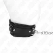 Kink Collar Adjustable Heavy Necklace with Belt 36.5-50 cm Black