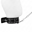 Kink Collar with Leash Adjustable 36-43 cm Silver Studs Black