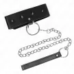 Kink Collar with Leash Adjustable 36-43 cm Silver Studs Black