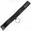 Kink Collar with Leash Adjustable 36-43 cm Silver Studs Black