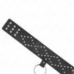 Kink Collar and Leash Adjustable 36-43 cm Silver Studs Black