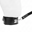 Kink Collar with Leash Silver Studs Adjustable 40-48 cm Black