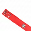 Kink Collar with Red Adjustable Leash Silver Studs 40-48 cm 116 cm Length