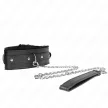 Kink Collar with Leash Adjustable Restriction Black 36-42 cm x 5.5 cm 65 cm