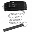 Kink Collar with Leash Adjustable Restriction Black 36-42 cm x 5.5 cm 65 cm
