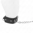 Kink Collar and Leash Adjustable 38-49 cm Leather Black