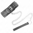 Kink Collar Adjustable Strap 33-46 cm Silver Buckles 65 cm Black