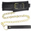 Kink Necklace Adjustable Sponge Imitation Leather Strap 37-54 cm Black