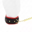 Kink Collar with Adjustable Plain Fabric Leash 33-48 cm Black