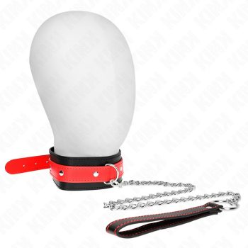 KINK – állítható nyaklánc piros pánttal 36-43 cm