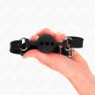 KINK - FULL SILICONE GAG 55 x 2 CM 4 CM BALL MÉRETE FEKETE ÁLLÍTHATÓ 35-51 CM - 4