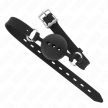 KINK - FULL SILICONE GAG 55 x 2 CM 4,5 CM BALL M MÉRET M FEKETE ÁLLÍTHATÓ 35-51 CM - 3
