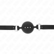 KINK - FULL SILICONE GAG 55 x 2 CM 4,5 CM BALL M MÉRET M FEKETE ÁLLÍTHATÓ 35-51 CM - 4