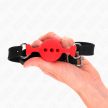 KINK - FULL SILICONE GAG 55 x 2 CM 4 CM BALL MÉRET VÖRÖS ÁLLÍTHATÓ 35-51 CM - 2