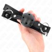 KINK - ÜREGES KEMÉNY FEKETE GOLYÓ 4,5 CM-ES SZÁJKOSÁR 1. MODELL 63,5 X 2 CM - 4