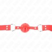 KINK - TELJES VÖRÖS HOLLOW HARD BALL GAG 62 x 2 CM - 3