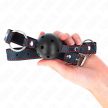 KINK - HOLLOW HARD FEKETE BALL GAG MODELL 2 65 x 2,5 CM - 3