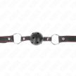 KINK - HOLLOW HARD FEKETE BALL GAG MODELL 2 65 x 2,5 CM - 4