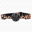 KINK - LEOPARD BREATHABLE BALL 4.5 CM GAG 65 x 2.5 CM - 2