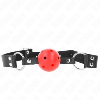   KINK – légáteresztő 4 cm gumi labda, állítható pánttal