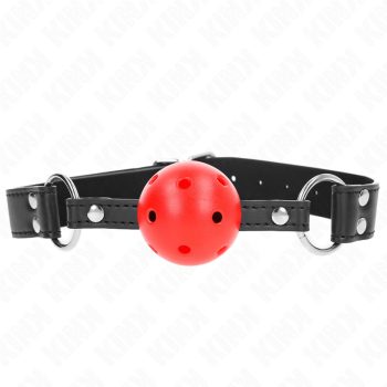   KINK - lélegző, dupla szegecseléses bőr gátló 42-58 cm-ig