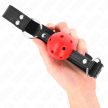 KINK - BREATHABLE BALL 4 CM GAG KETTŐS RIVET BŐR 62,5 x 2,5 CM állítható 42-58 CM - 4
