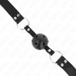KINK - BREATHABLE BALL 4 CM GAG KETTŐS RIVET MODELL 1 FEKETE 62,5 x 2,5 CM ÁLLÍTHATÓ 42-58 - 4