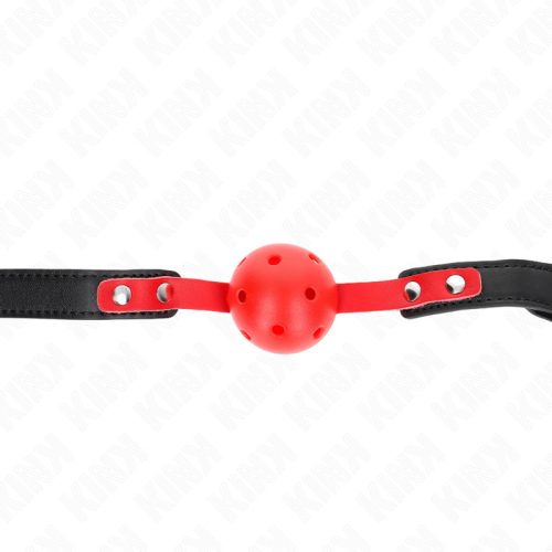 KINK - RED HOLLOW HARD BALL 4 CM GAG BLACK STRAP 60 x 2 CM állítható 37-52 CM