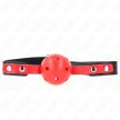 KINK - RED HOLLOW HARD BALL 4 CM GAG BLACK STRAP 60 x 2 CM állítható 37-52 CM - 2