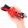 KINK - RED HOLLOW HARD BALL 4 CM GAG BLACK STRAP 60 x 2 CM állítható 37-52 CM - 3