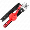 KINK - RED HOLLOW HARD BALL 4 CM GAG BLACK STRAP 60 x 2 CM állítható 37-52 CM - 4