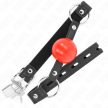 KINK - BALL 4 CM GAG LOCK VÖRÖS BALL FEKETE STRAP 60 x 2 CM - 2