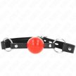 KINK - BALL 4 CM GAG LOCK VÖRÖS BALL FEKETE STRAP 60 x 2 CM - 3