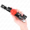 KINK - BALL 4 CM GAG LOCK VÖRÖS BALL FEKETE STRAP 60 x 2 CM - 4