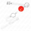 KINK - PIROS ÁTLÁTSZÓ PVC GOLYÓ 4 CM-ES ÁLLÍTHATÓ SZÁJKOSÁR - 2