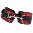 KINK - RÖVID BÁRSONY CSIPKE CSUKLÓSZORÍTÓ ÉS NEJLON KÖTÉS PIROS / FEKETE 23 X 6.5 CM - 2