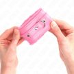 KINK - PRÉMIUM SZŐRMÉVEL BÉLELT CSUKLÓSZORÍTÓK RÓZSASZÍN, RÓZSASZÍN ÖVVEL ÁLLÍTHATÓ 17-29  - 3