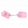 KINK - SZŐRMÉVEL BÉLELT CSUKLÓSZORÍTÓK RÓZSASZÍN, RÓZSASZÍN ÖVVEL ÁLLÍTHATÓ 17-29 CM X 6 C - 2