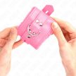 KINK - SZŐRREL BÉLELT CSUKLÓSZORÍTÓK NÉGYZET ALAKÚ LYUKAKKAL RÓZSASZÍN ÉS RÓZSASZÍN ÖVVEL  - 4