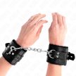KINK - SZŐRMÉVEL BÉLELT CSUKLÓSZORÍTÓK NÉGYZET ALAKÚ LYUKAKKAL FEKETE ÉS FEKETE ÖVVEL ÁLLÍ - 4