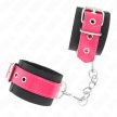 KINK - NEJLON CSUKLÓSZORÍTÓK FEKETE MŰBŐR ÖVVEL MÁLNA RÓZSA ÁLLÍTHATÓ 19-29 CM X 5.1 CM - 2