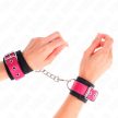 KINK - NEJLON CSUKLÓSZORÍTÓK FEKETE MŰBŐR ÖVVEL MÁLNA RÓZSA ÁLLÍTHATÓ 19-29 CM X 5.1 CM - 4