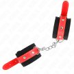 KINK - NEJLON CSUKLÓSZORÍTÓK FEKETE MŰBŐRREL PIROS SZÍNBEN ÁLLÍTHATÓ 19-24 CM X 5,5 CM - 2